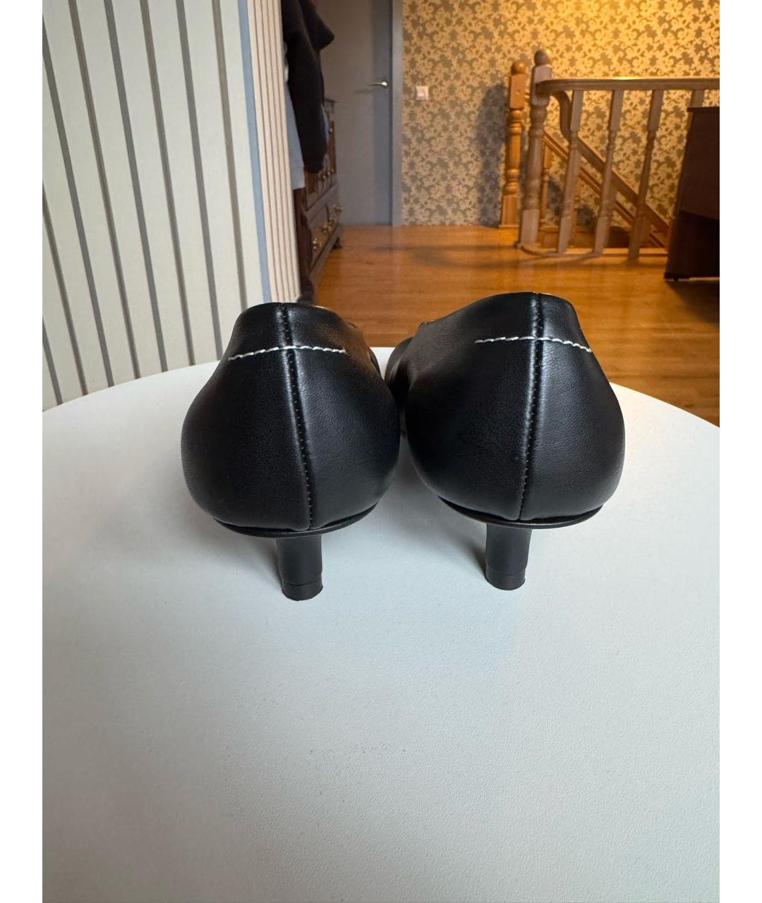 MM6 MAISON MARGIELA Черные кожаные туфли, фото 4