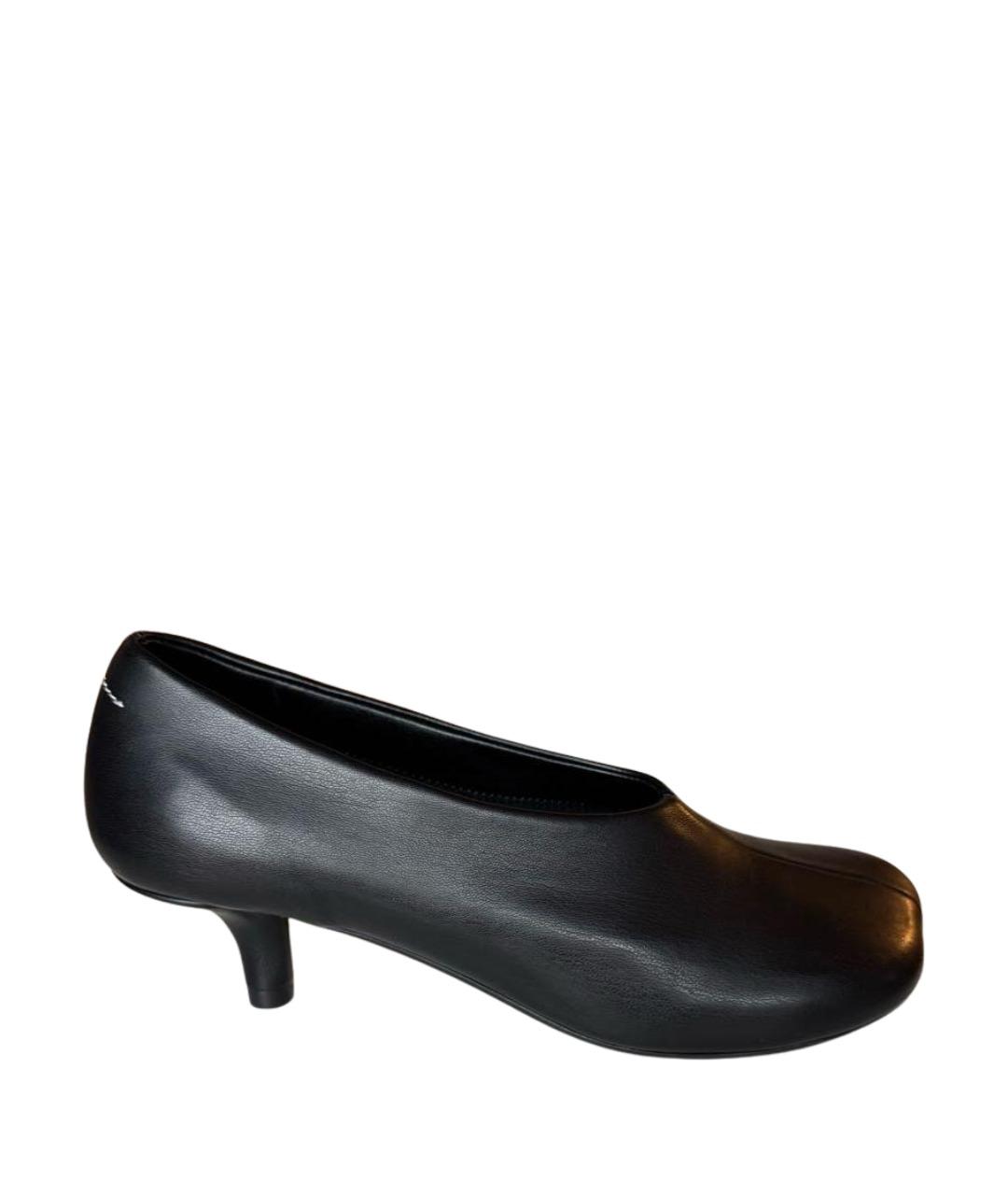 MM6 MAISON MARGIELA Черные кожаные туфли, фото 1