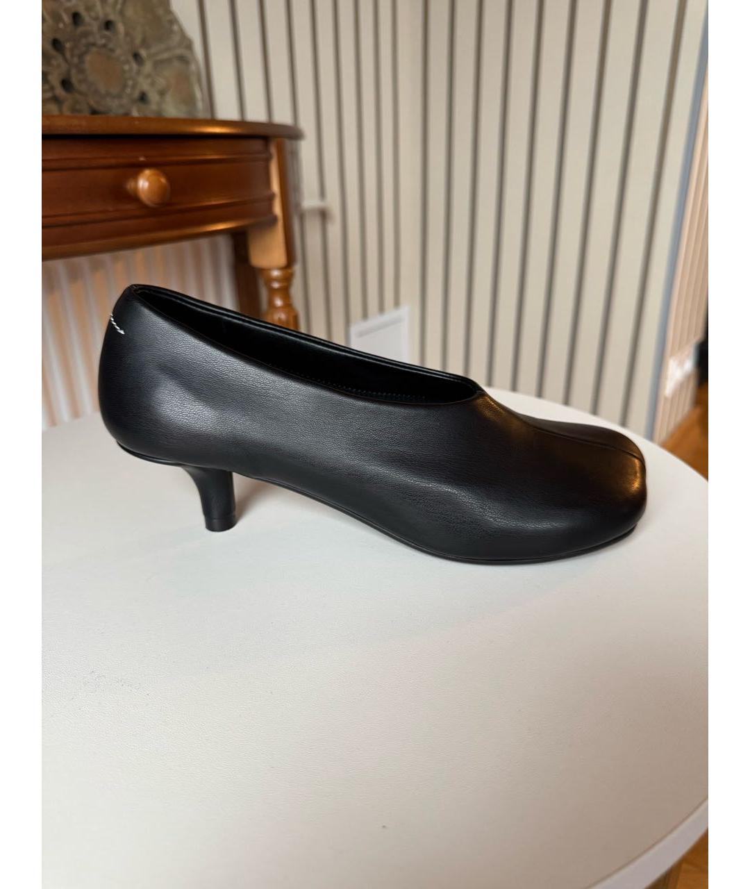 MM6 MAISON MARGIELA Черные кожаные туфли, фото 8