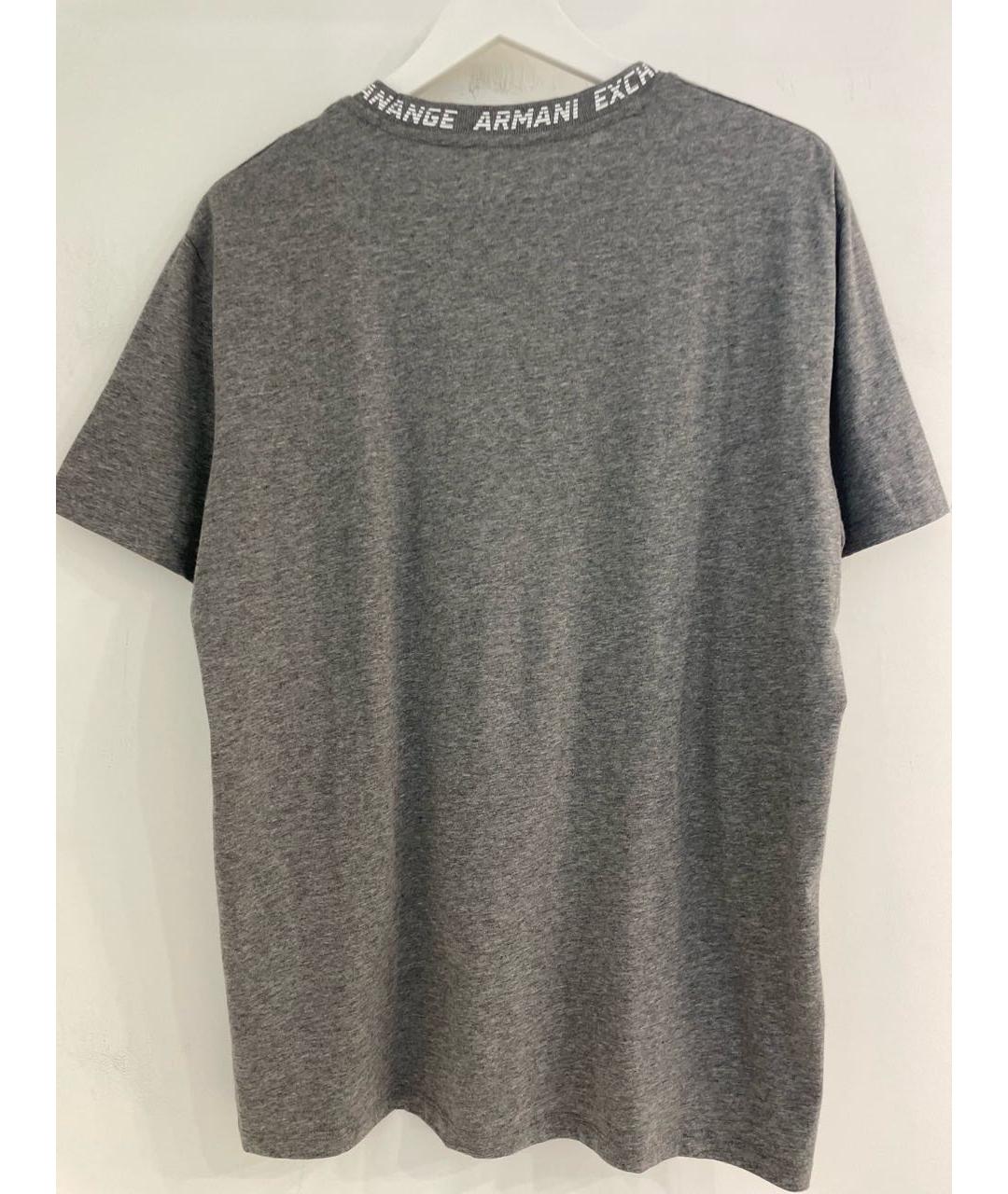 ARMANI EXCHANGE Серая хлопковая футболка, фото 6