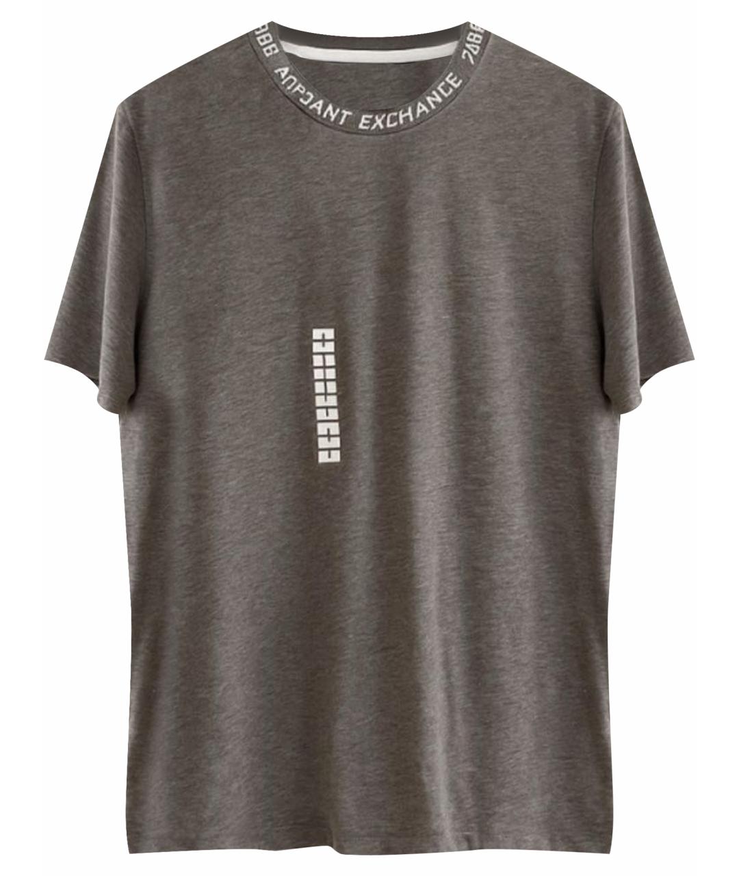 ARMANI EXCHANGE Серая хлопковая футболка, фото 1