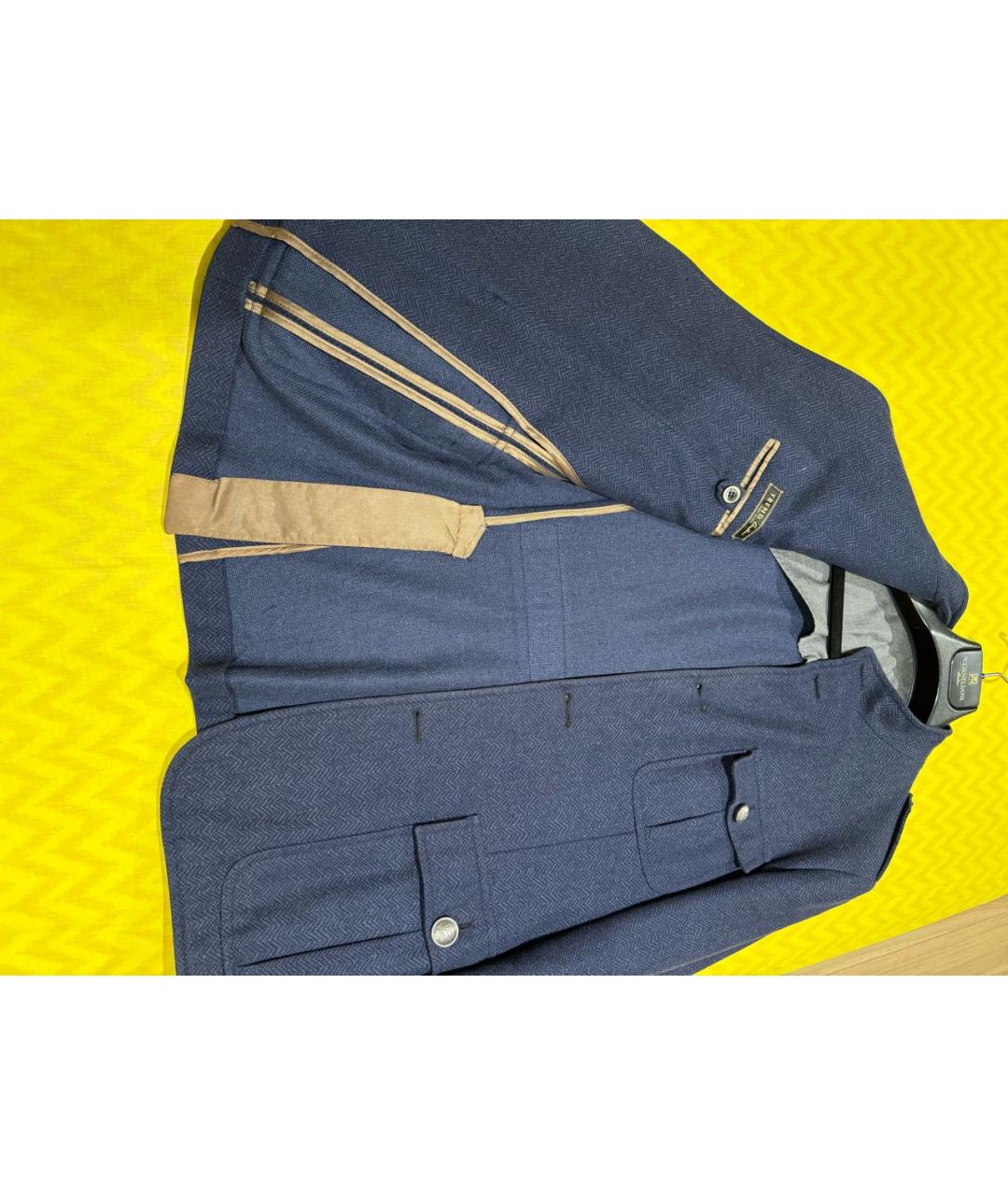 CORNELIANI Синий шерстяной пиджак, фото 2