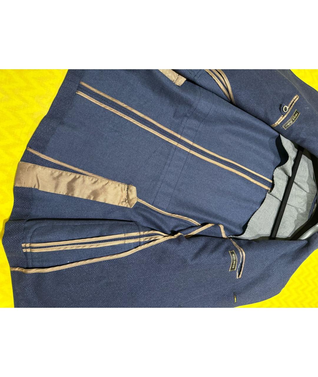 CORNELIANI Синий шерстяной пиджак, фото 4