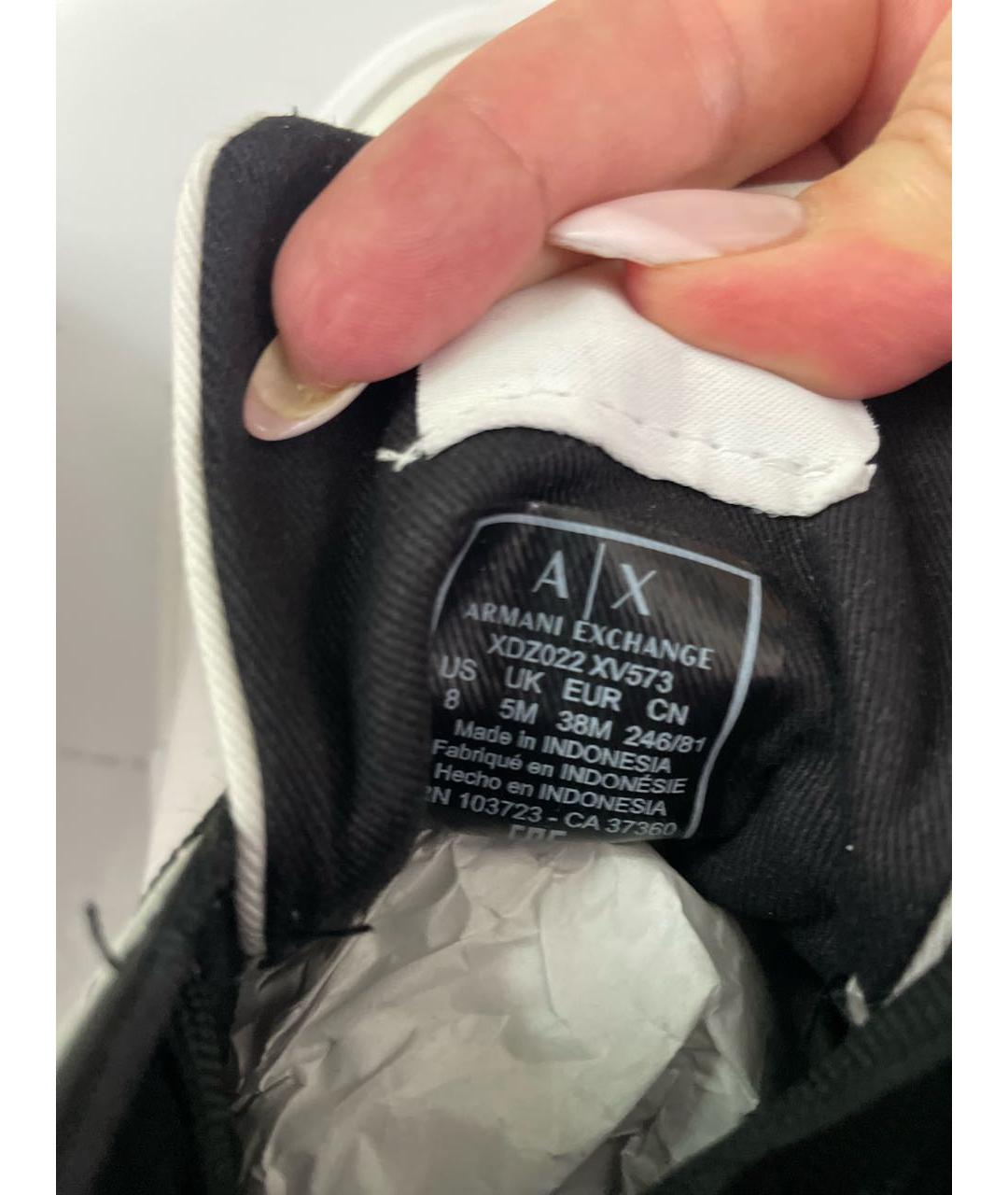 ARMANI EXCHANGE Белые текстильные кеды, фото 9