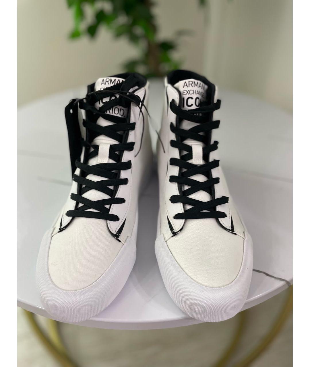 ARMANI EXCHANGE Белые текстильные кеды, фото 7