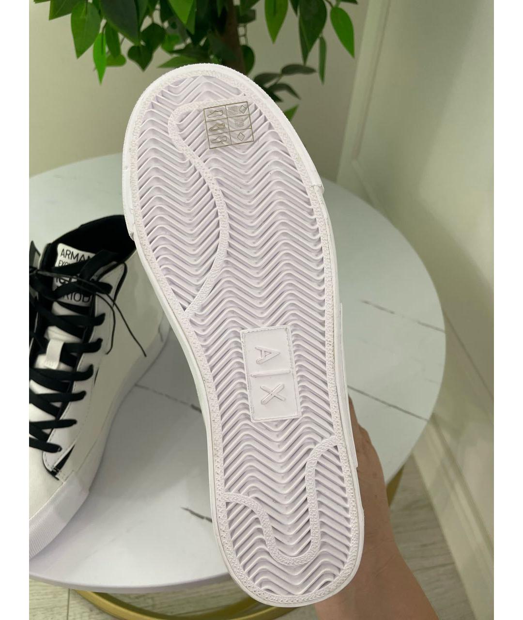 ARMANI EXCHANGE Белые текстильные кеды, фото 8