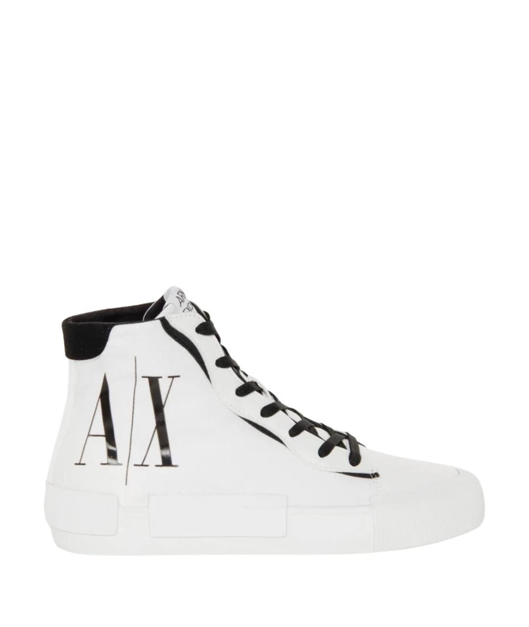 ARMANI EXCHANGE Белые текстильные кеды, фото 1