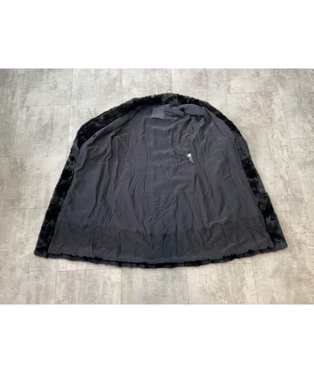 FENDI Черная меховая шуба, фото 4