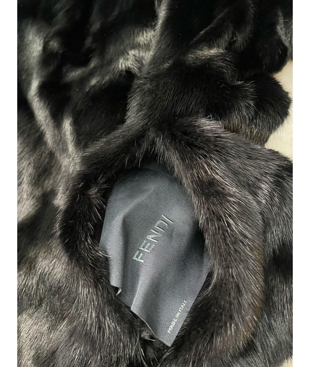 FENDI Черная меховая шуба, фото 6