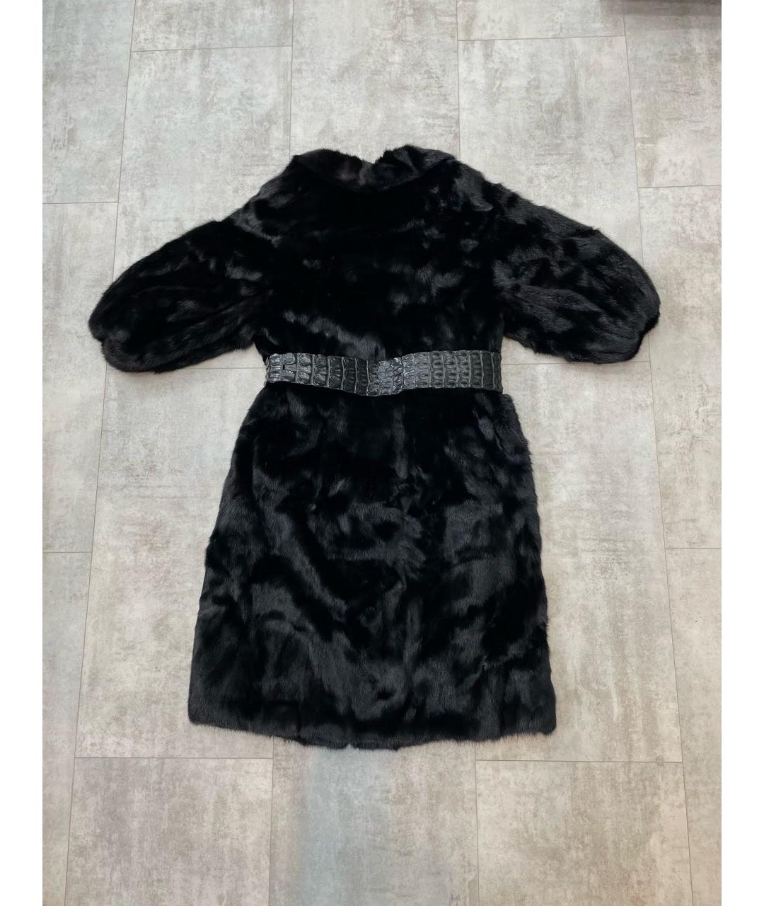 FENDI Черная меховая шуба, фото 3