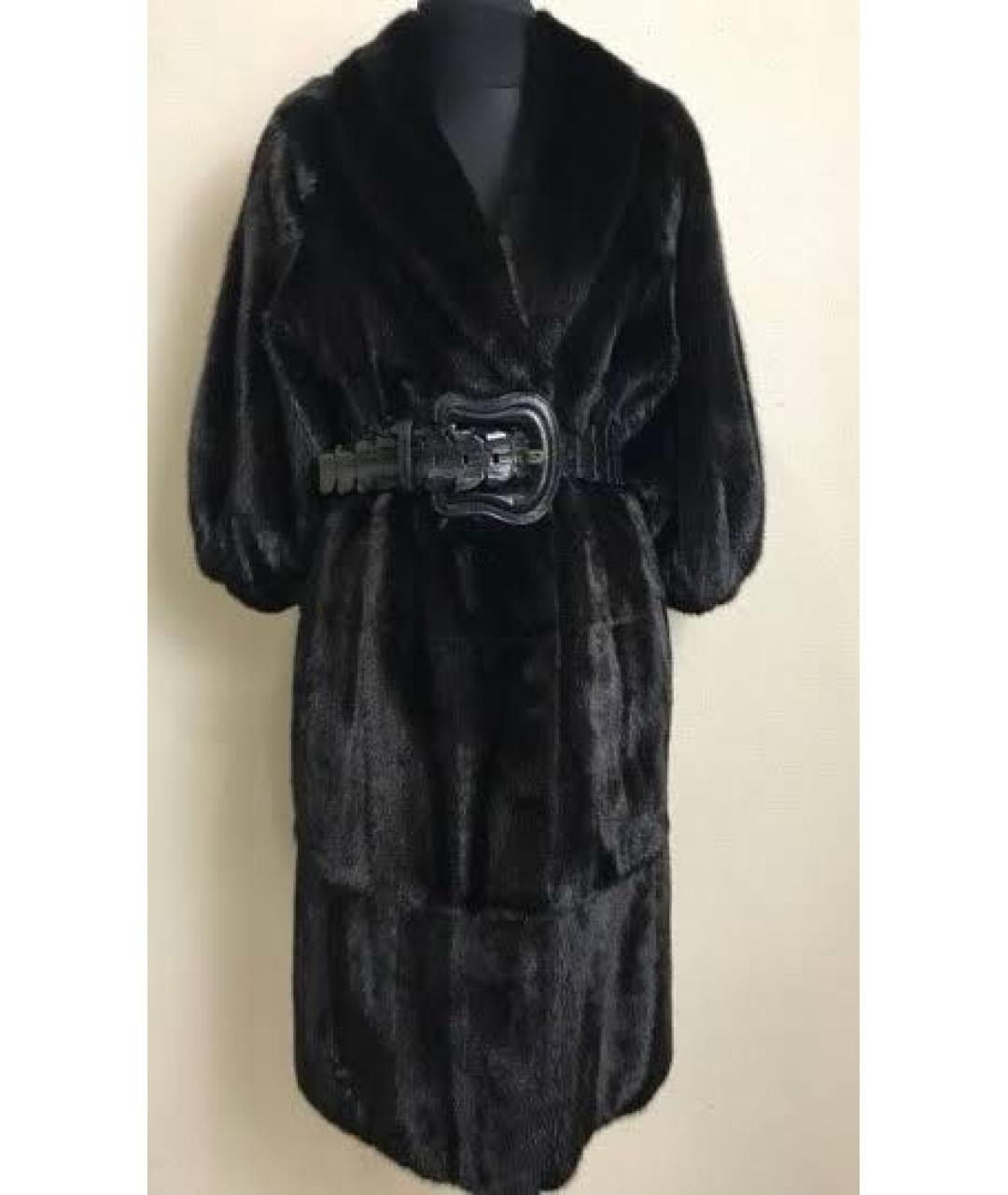 FENDI Черная меховая шуба, фото 8