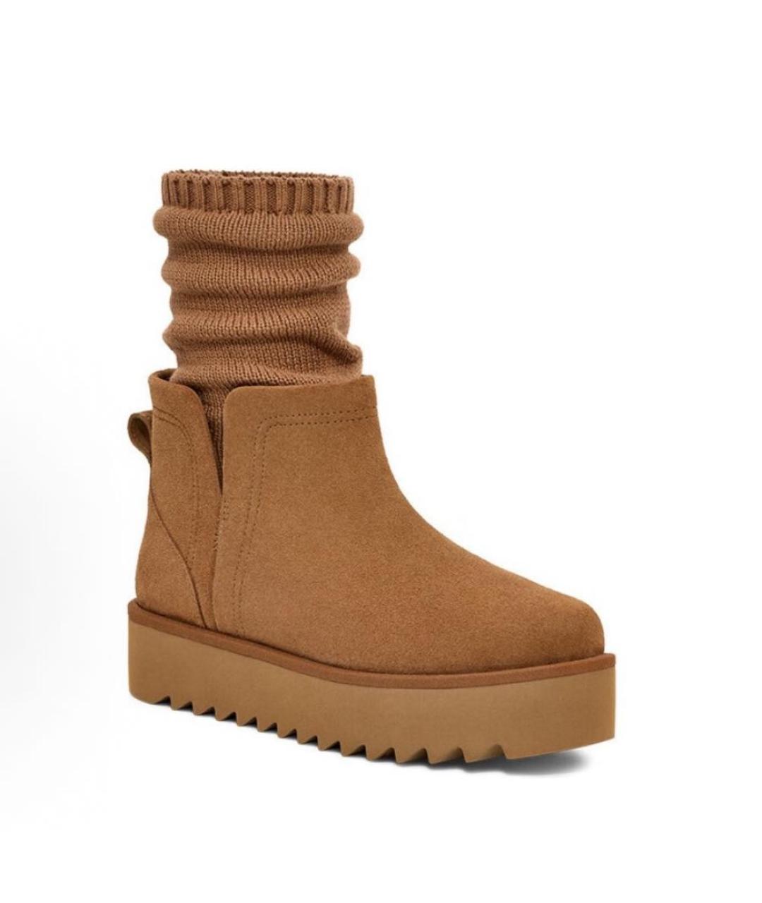 UGG AUSTRALIA Коричневые замшевые ботинки, фото 2