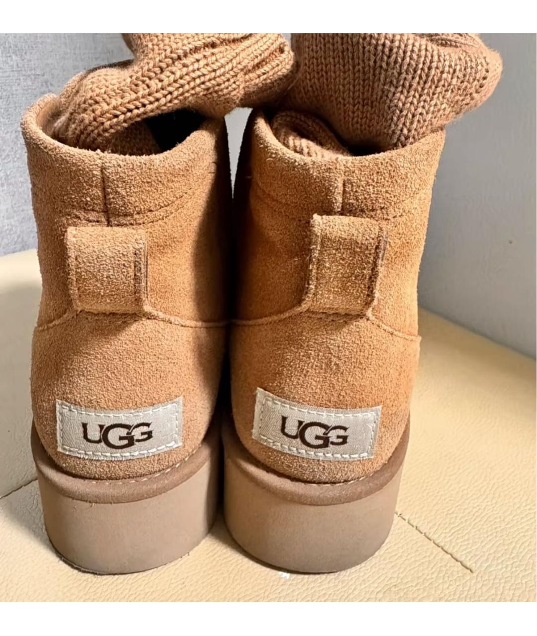 UGG AUSTRALIA Коричневые замшевые ботинки, фото 8