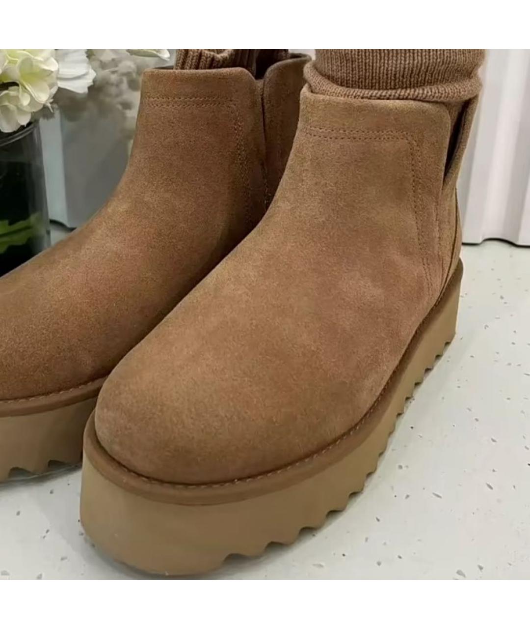UGG AUSTRALIA Коричневые замшевые ботинки, фото 6