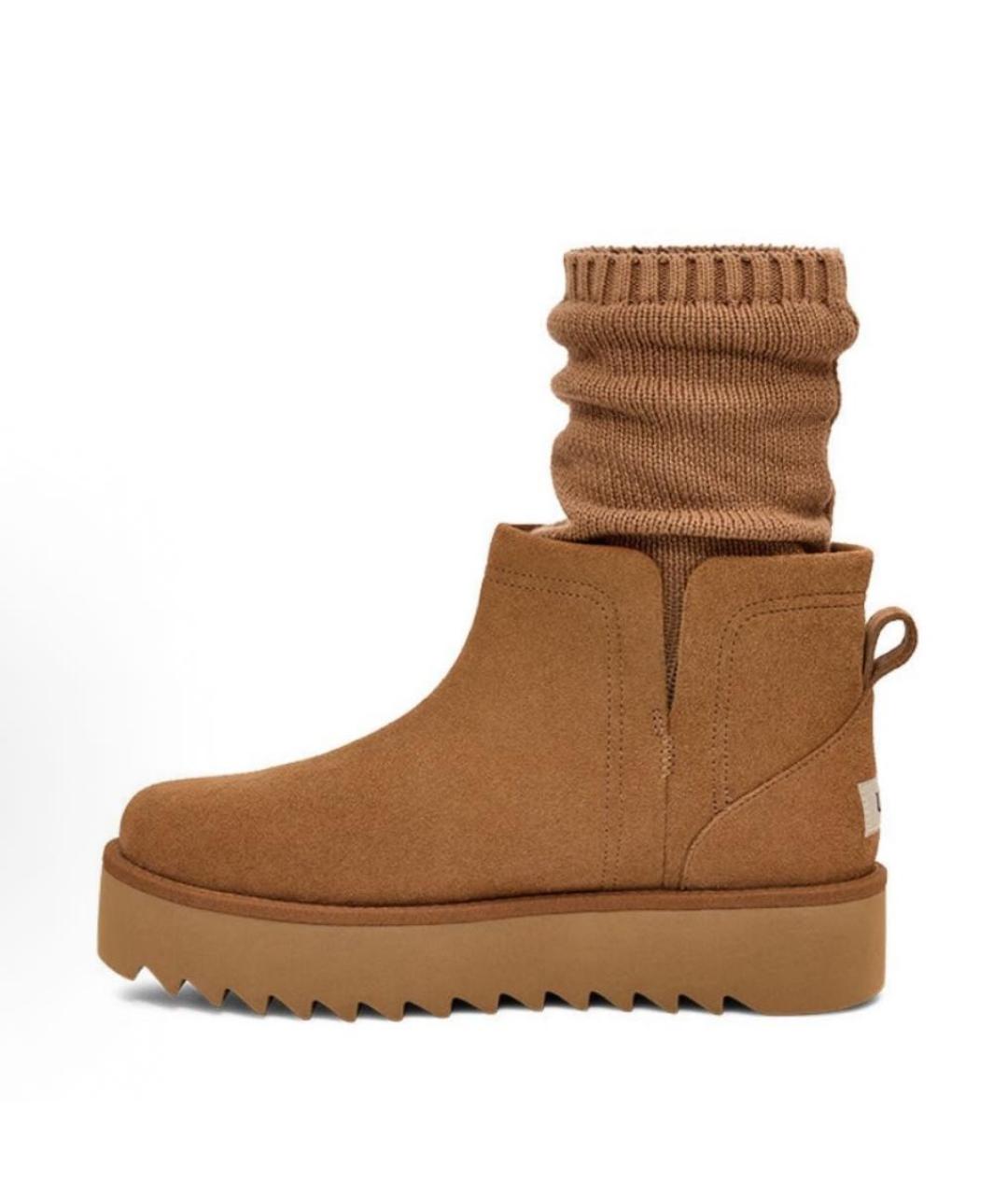 UGG AUSTRALIA Коричневые замшевые ботинки, фото 9