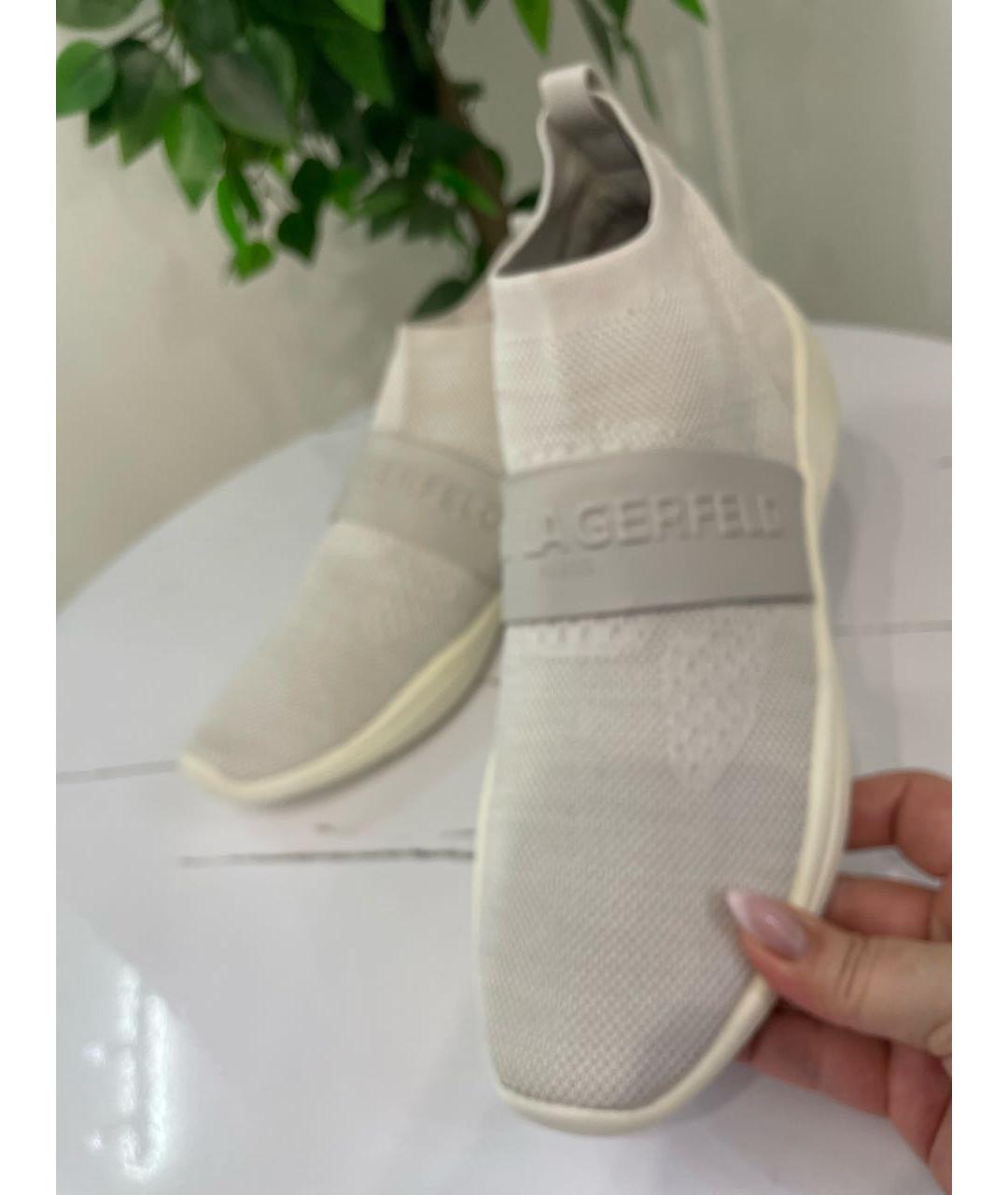 KARL LAGERFELD Серые текстильные кроссовки, фото 3