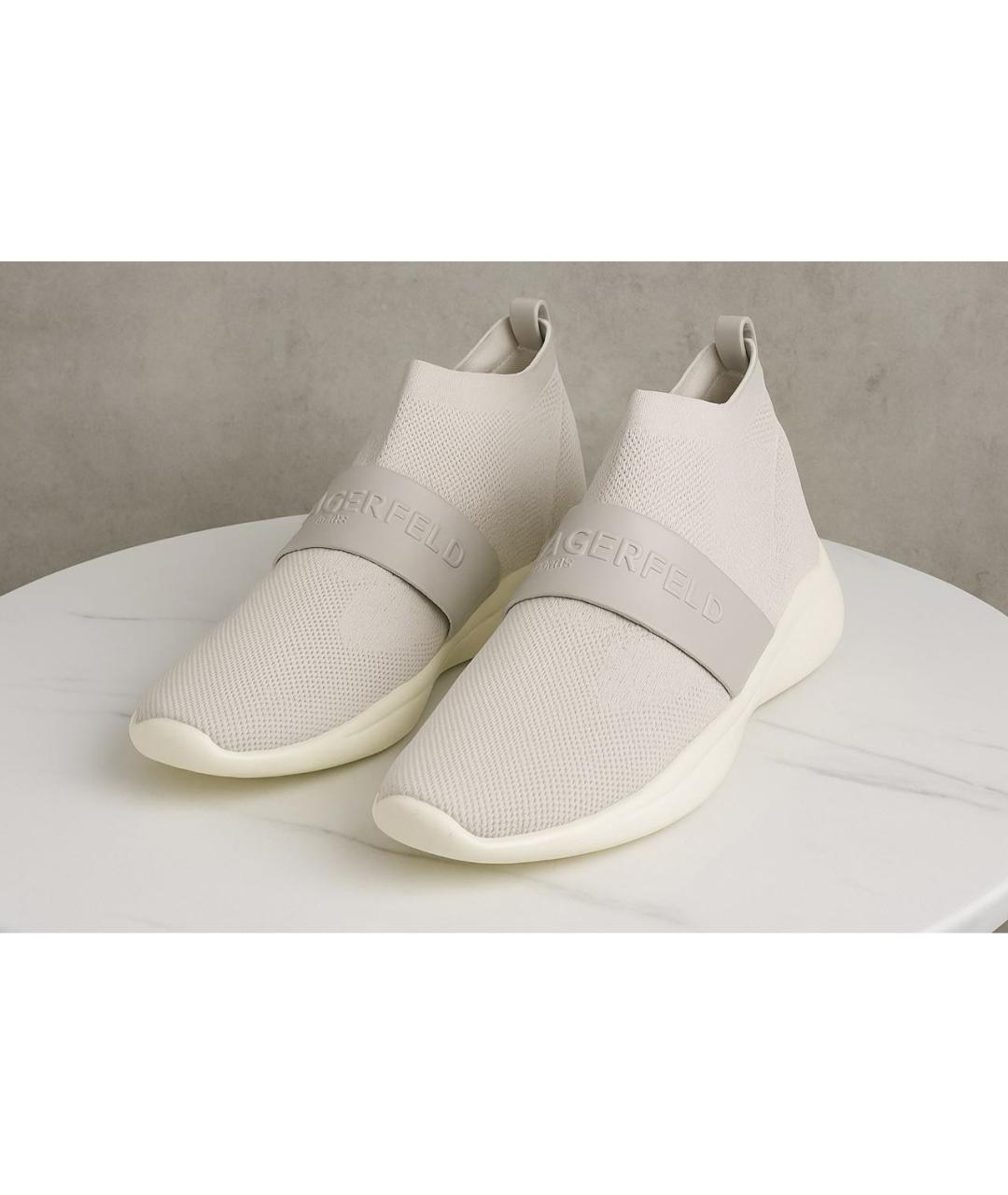 KARL LAGERFELD Серые текстильные кроссовки, фото 2