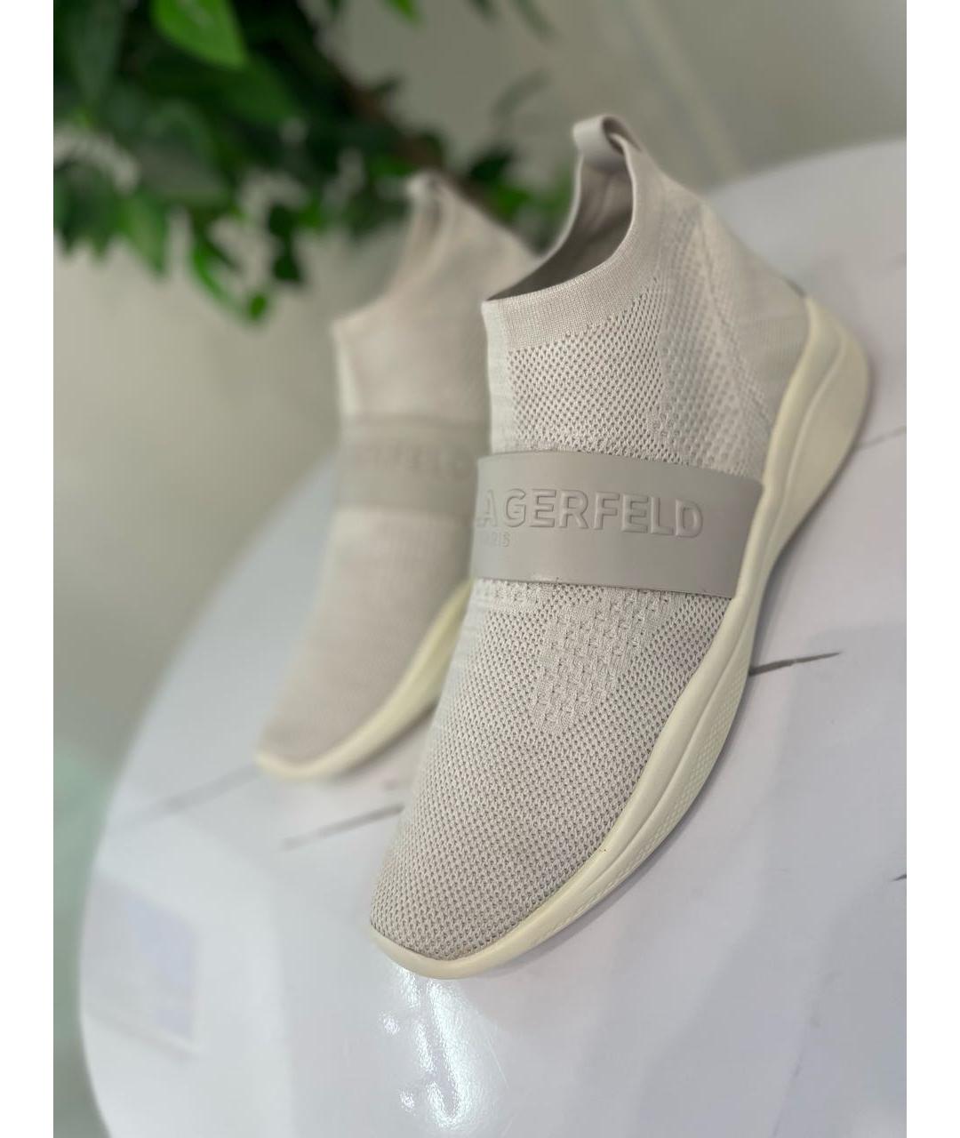KARL LAGERFELD Серые текстильные кроссовки, фото 9