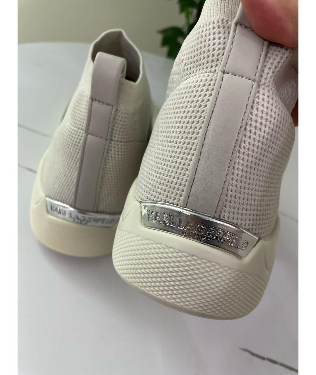 KARL LAGERFELD Серые текстильные кроссовки, фото 6
