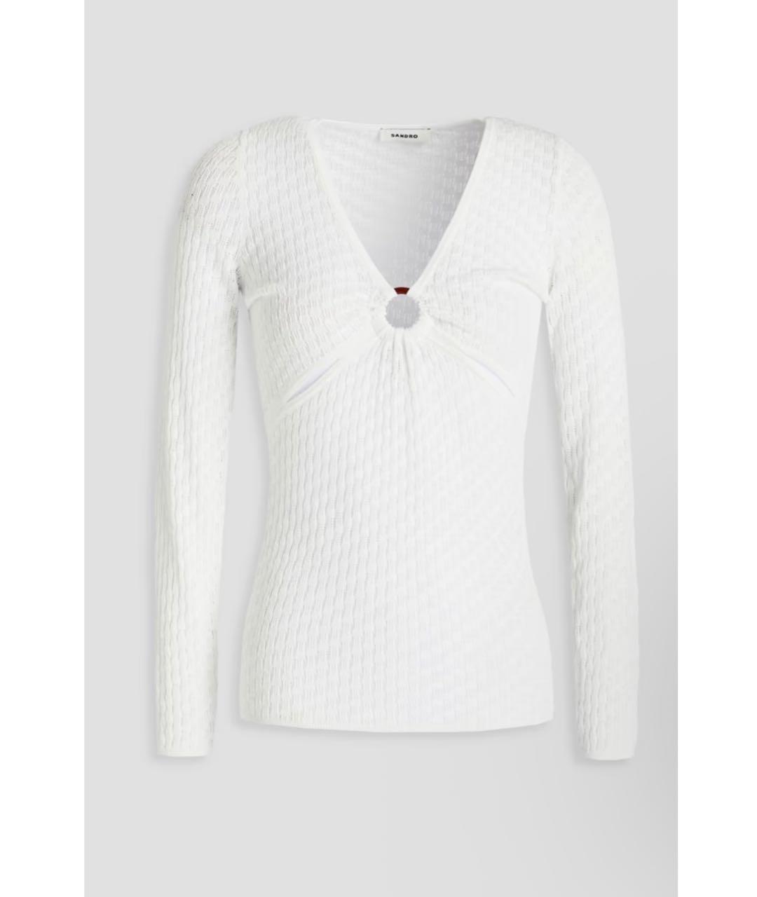 SANDRO Белый джемпер / свитер, фото 6