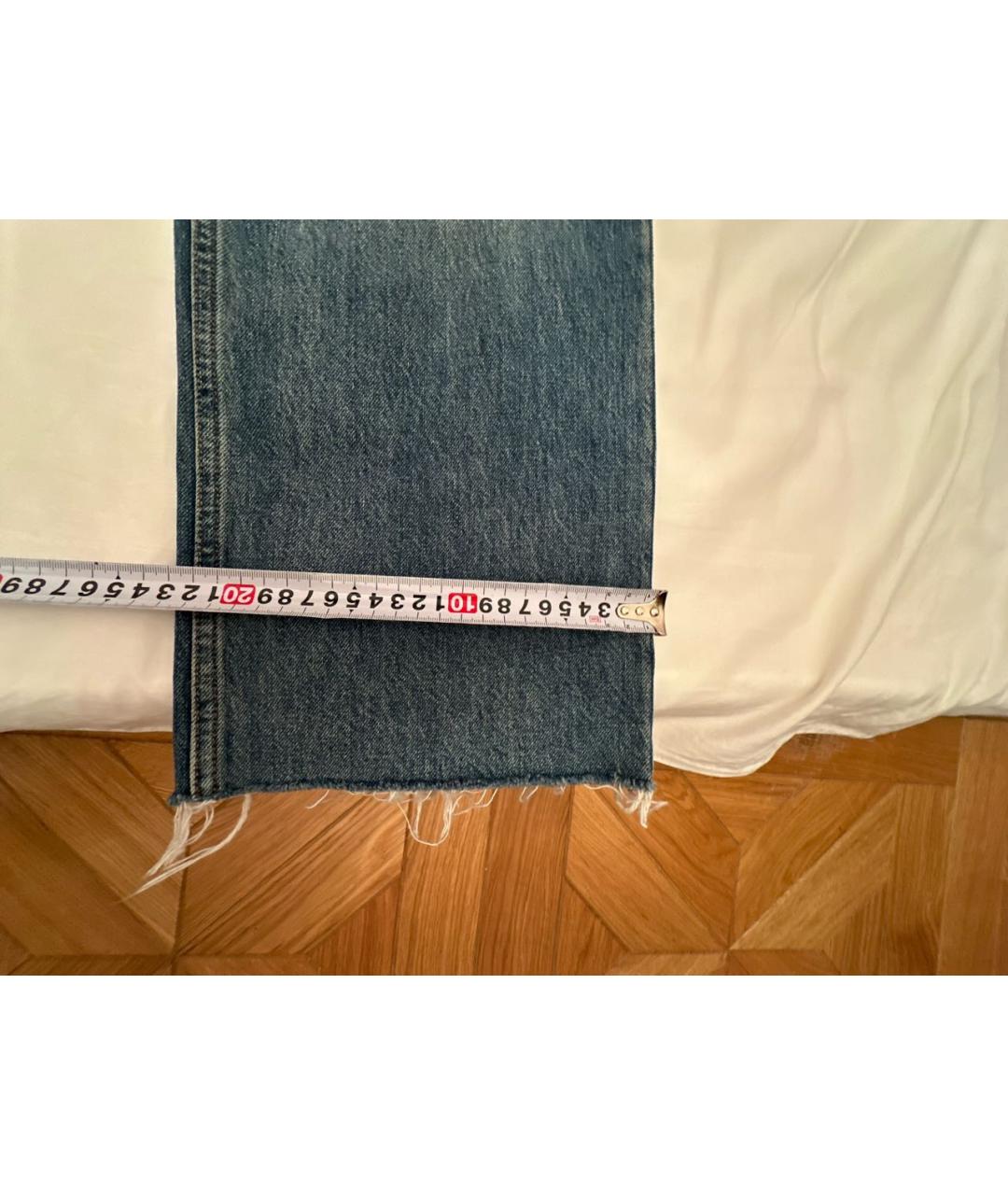 GUCCI Синие хлопковые прямые джинсы, фото 8