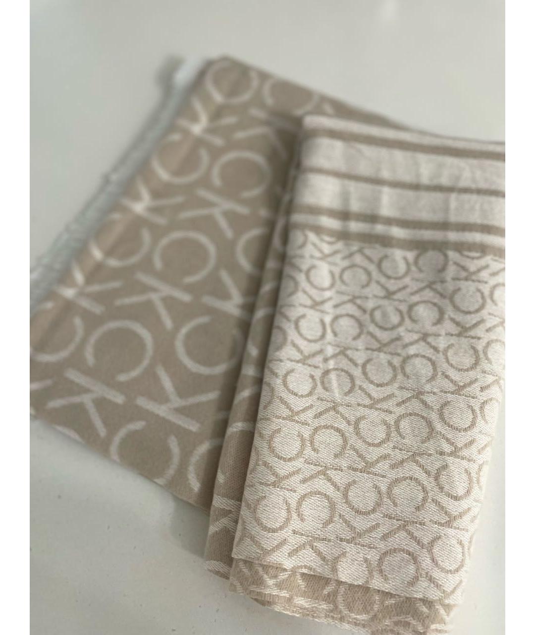 CALVIN KLEIN Бежевый шарф, фото 5