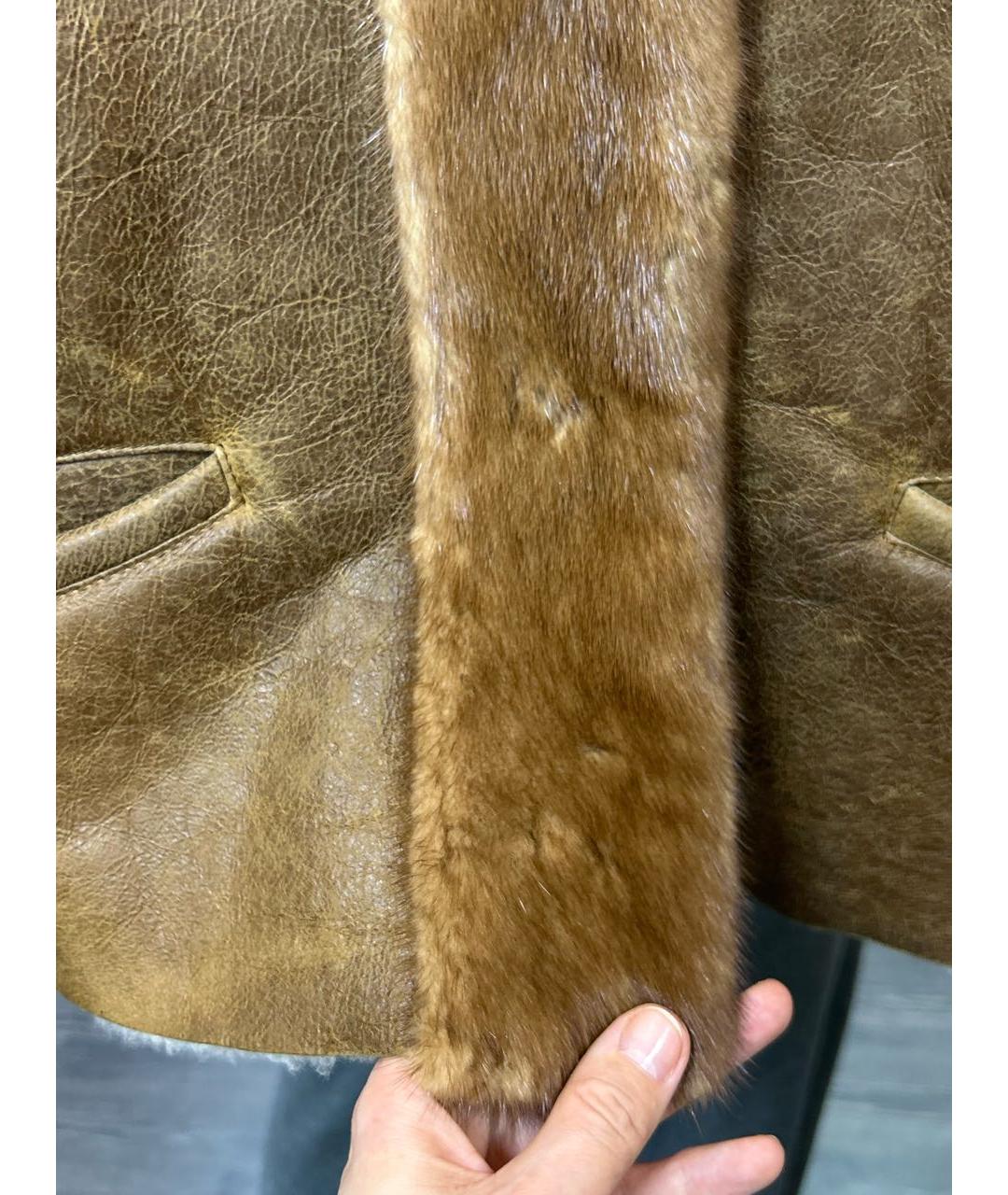 PRADA Коричневая дубленка, фото 4