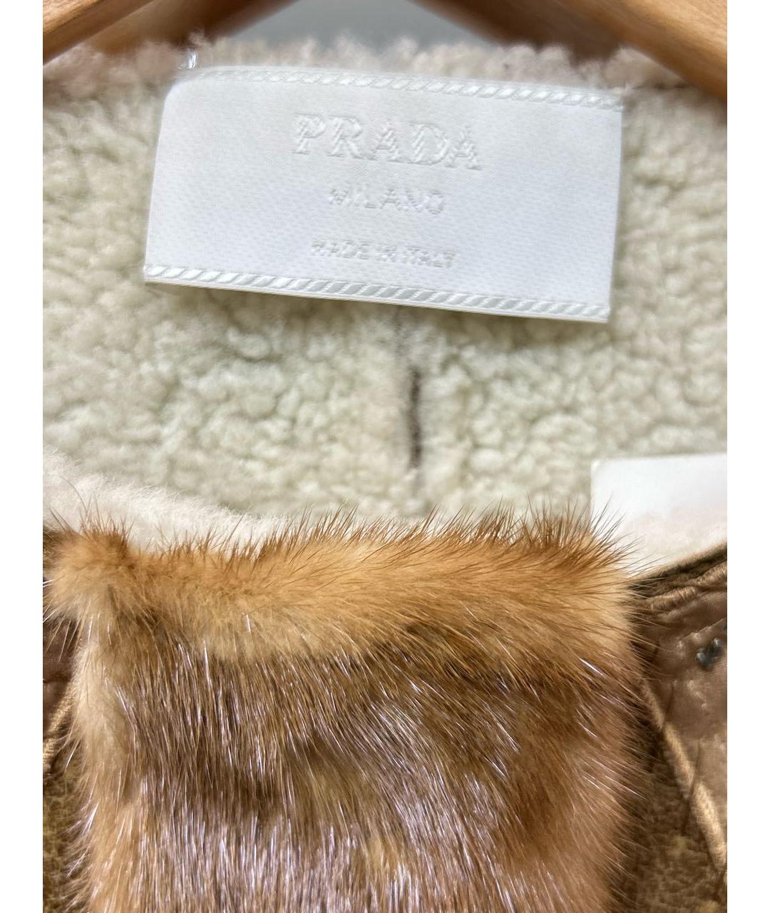 PRADA Коричневая дубленка, фото 2