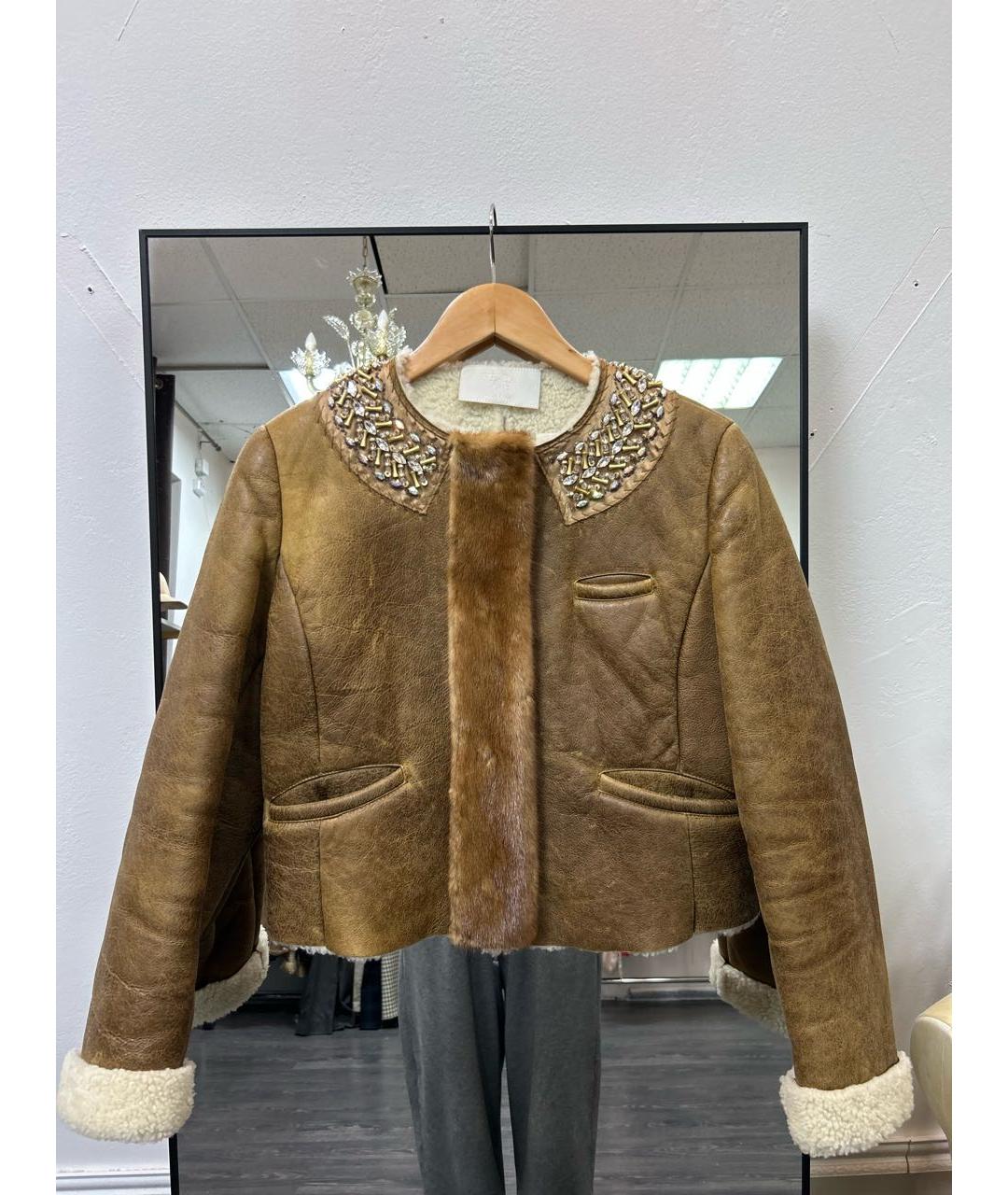 PRADA Коричневая дубленка, фото 9