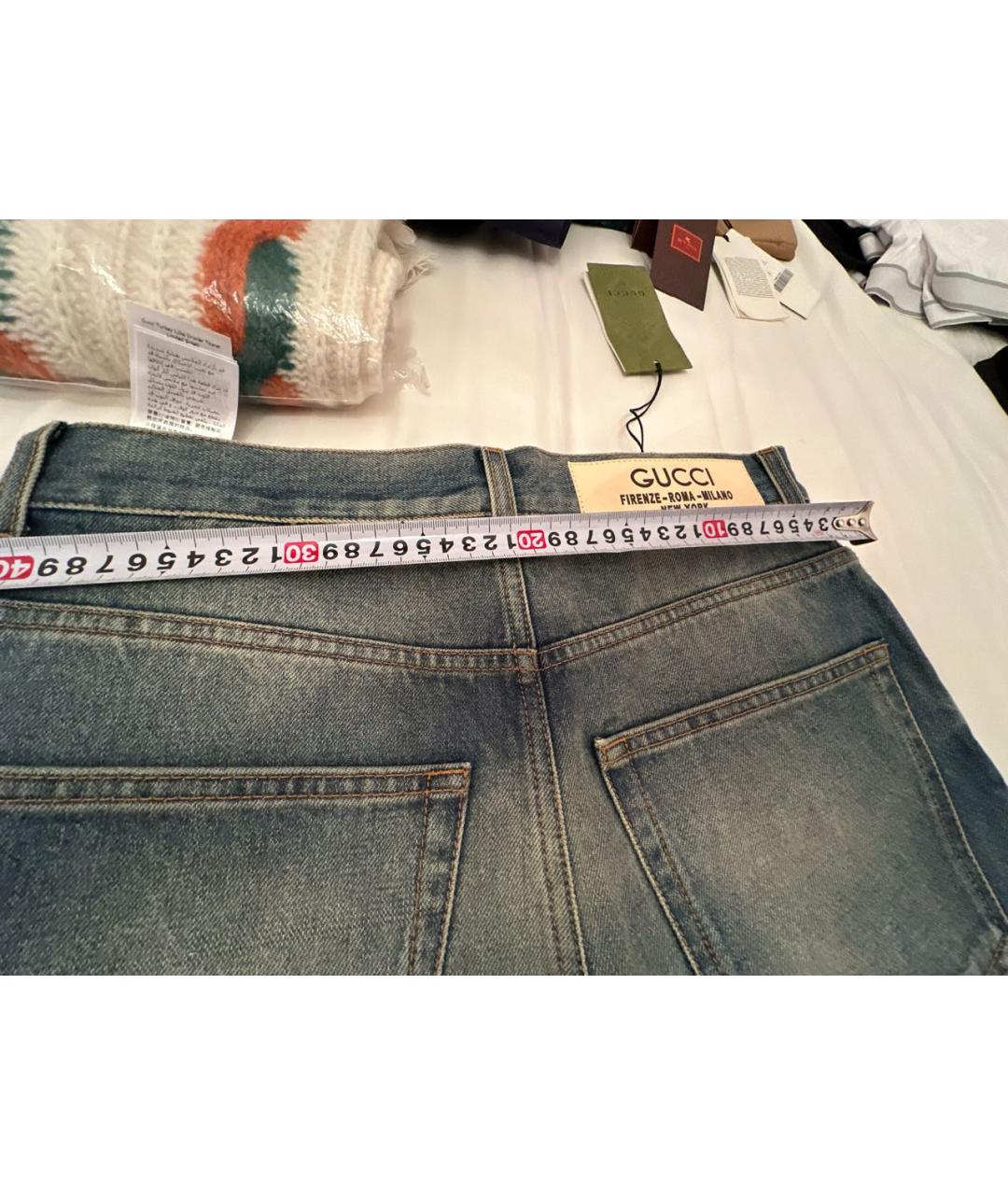 GUCCI Хлопковые прямые джинсы, фото 8