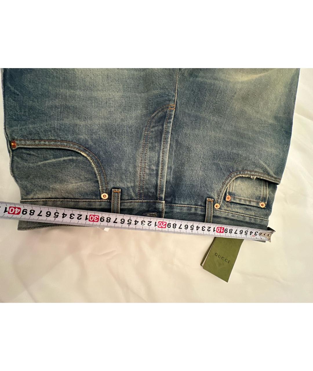GUCCI Хлопковые прямые джинсы, фото 7