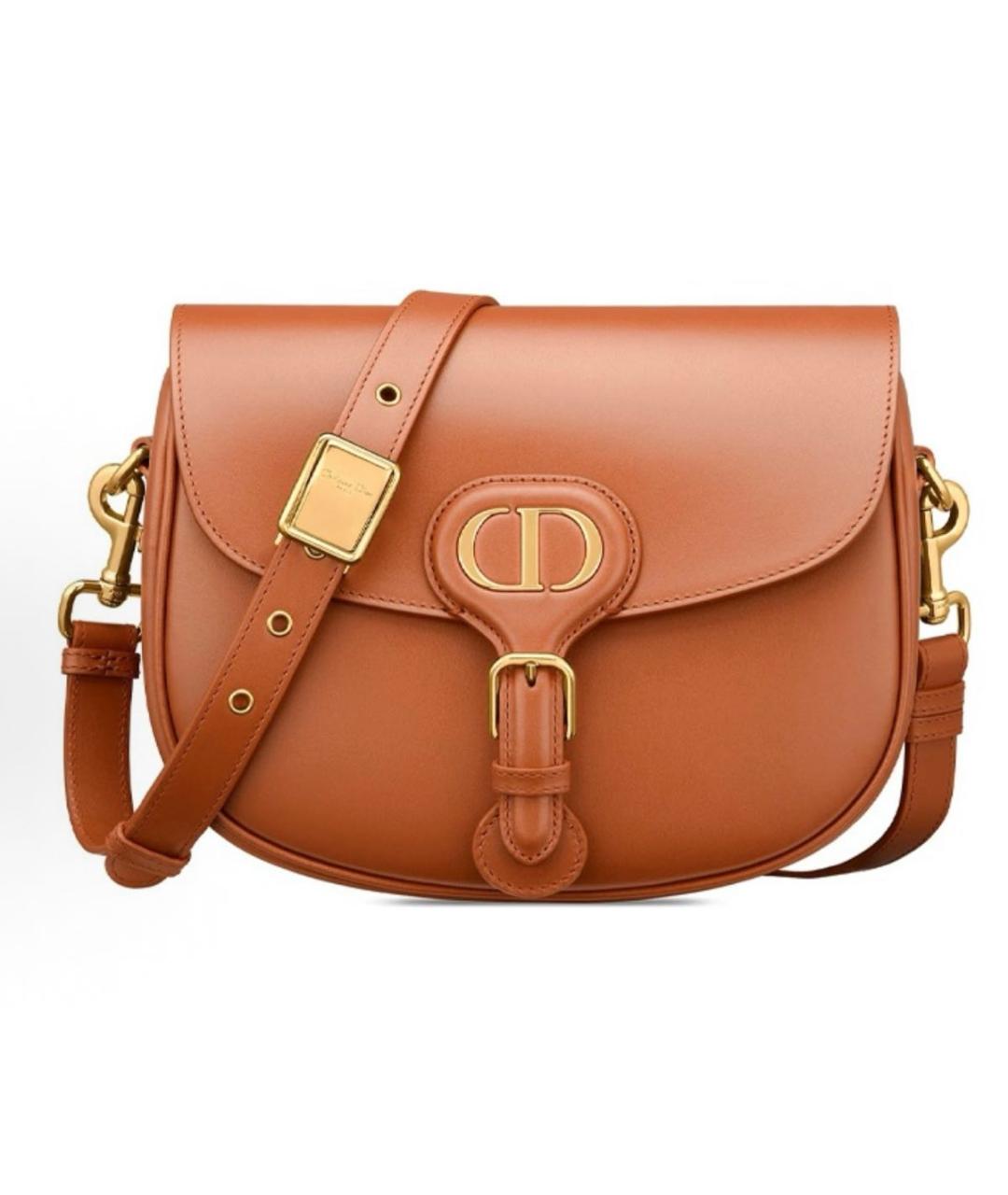 CHRISTIAN DIOR Коричневая кожаная сумка через плечо, фото 4