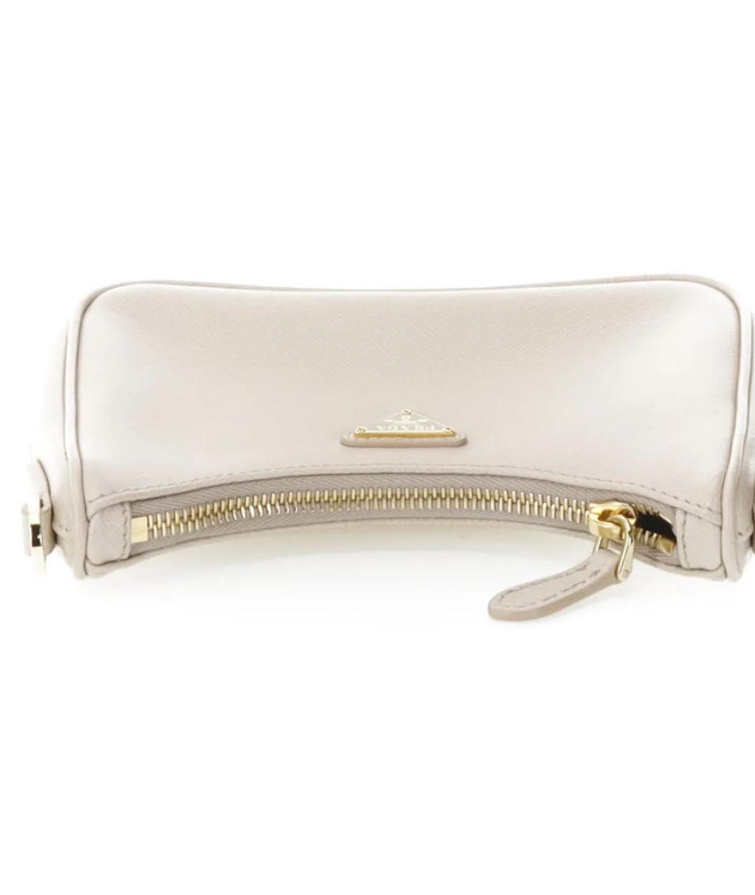 PRADA Бежевая кожаная сумка через плечо, фото 5