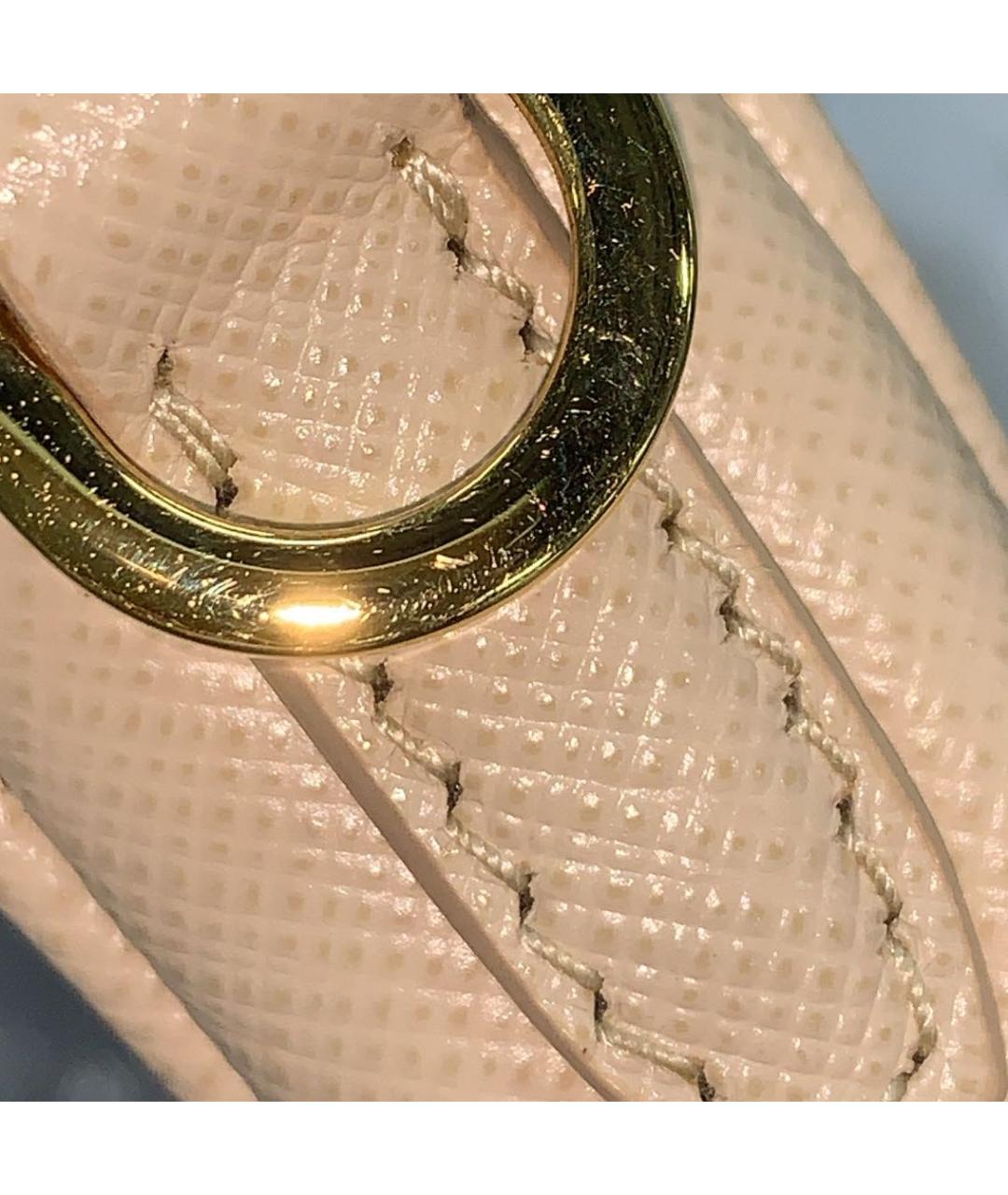 PRADA Бежевая кожаная сумка через плечо, фото 8