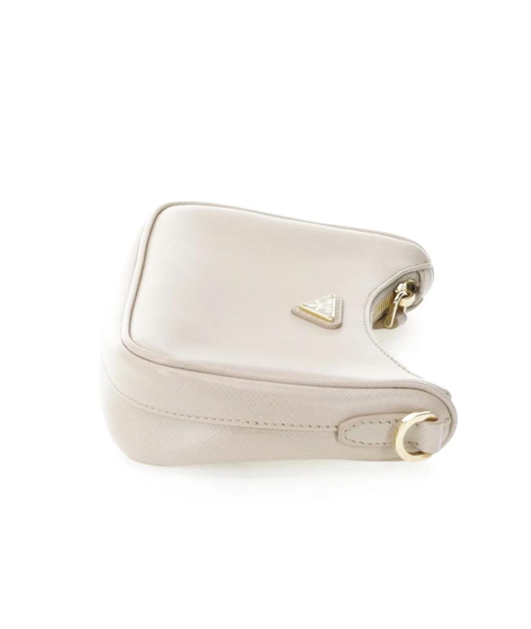 PRADA Бежевая кожаная сумка через плечо, фото 3