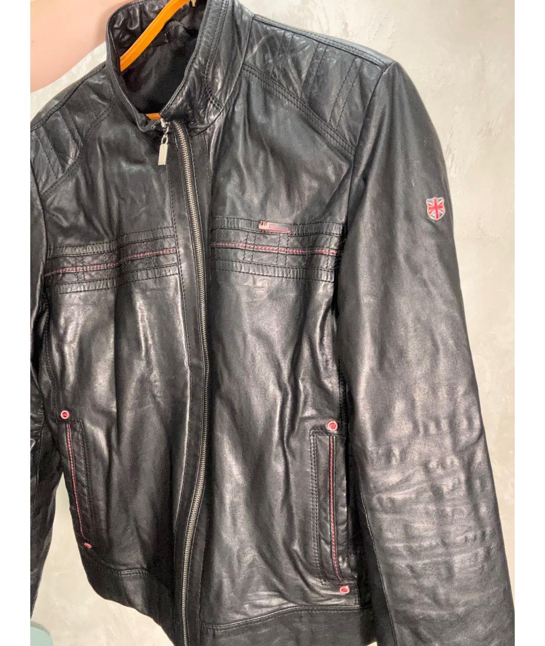 JOHN RICHMOND Черная кожаная куртка, фото 4