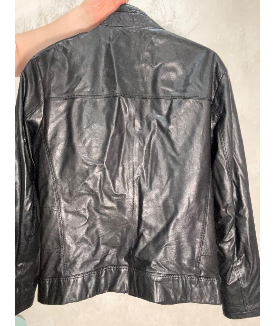 JOHN RICHMOND Черная кожаная куртка, фото 2