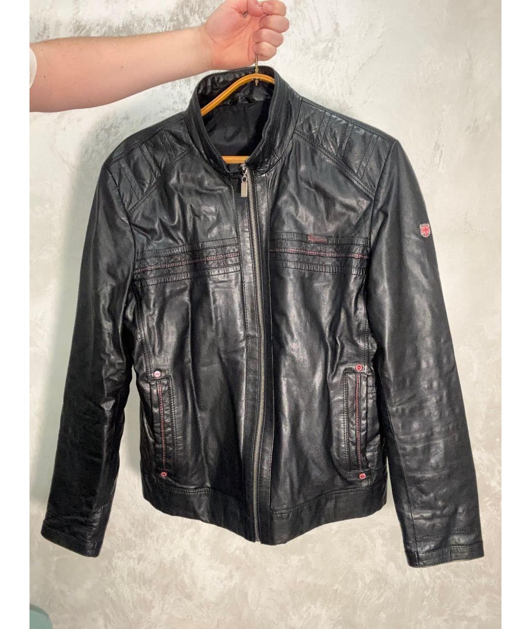 JOHN RICHMOND Черная кожаная куртка, фото 7