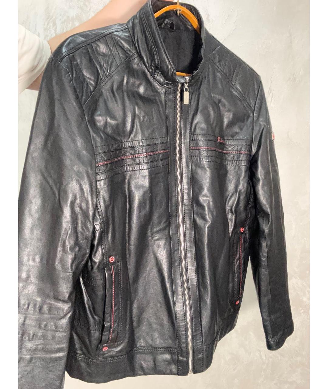 JOHN RICHMOND Черная кожаная куртка, фото 3