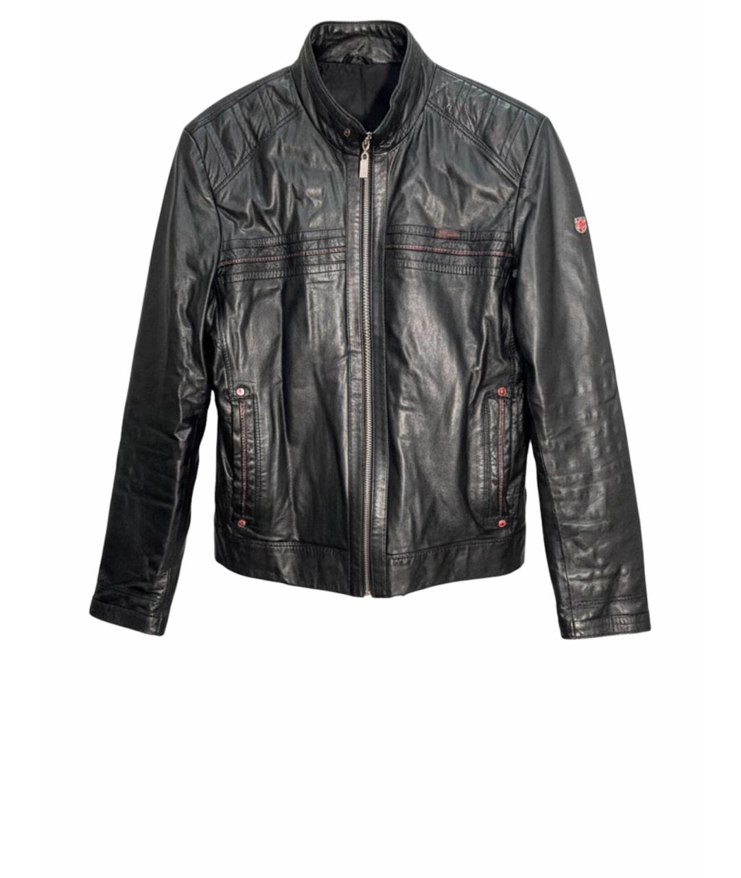 JOHN RICHMOND Черная кожаная куртка, фото 1