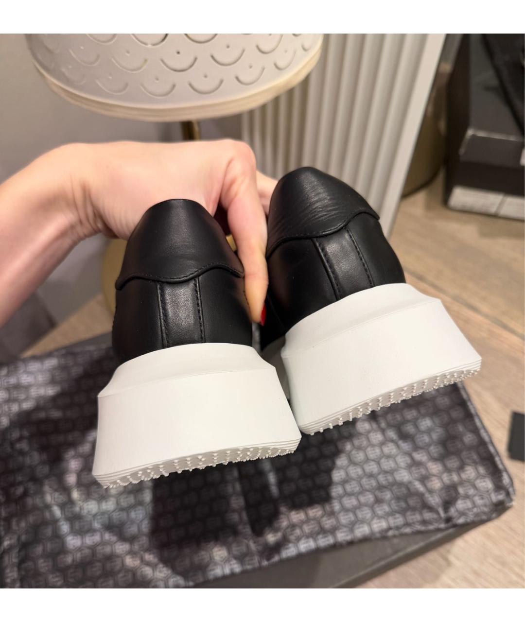 PHILIPP PLEIN Черные кожаные кеды, фото 4
