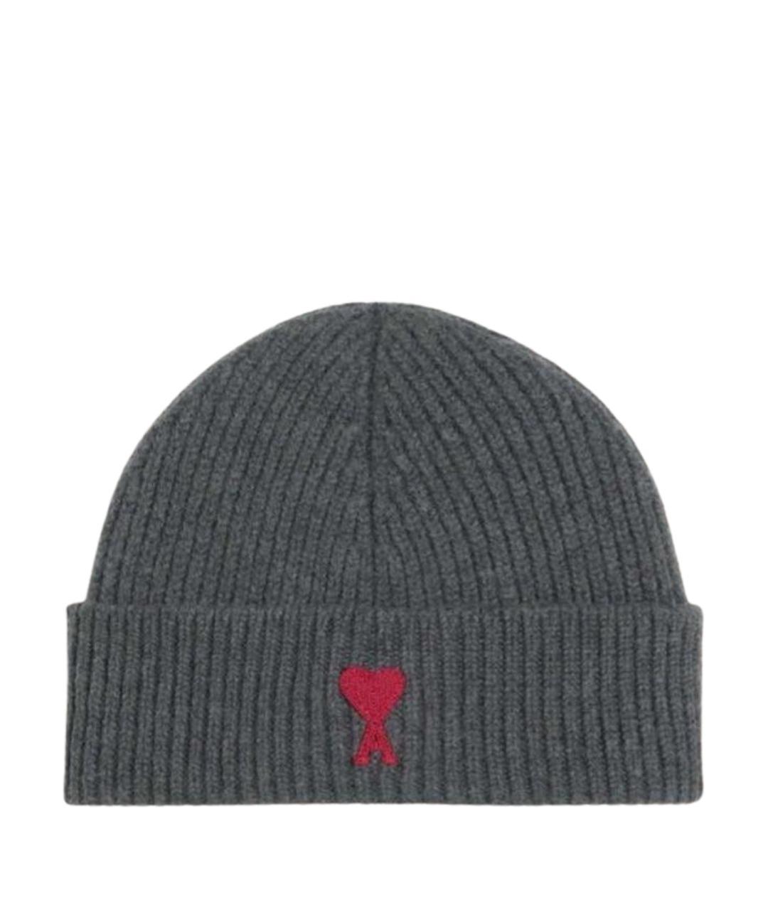 Ami Paris Серая шерстяная шапка, фото 1