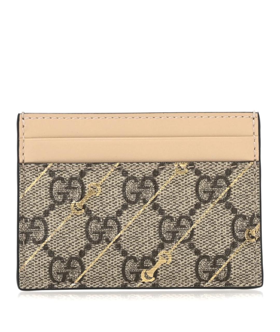 GUCCI Бежевый кожаный кардхолдер, фото 6