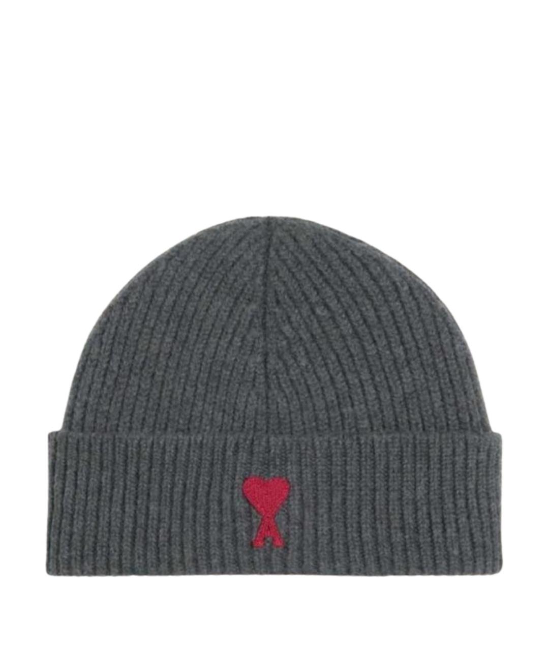 Ami Paris Серая шерстяная шапка, фото 1