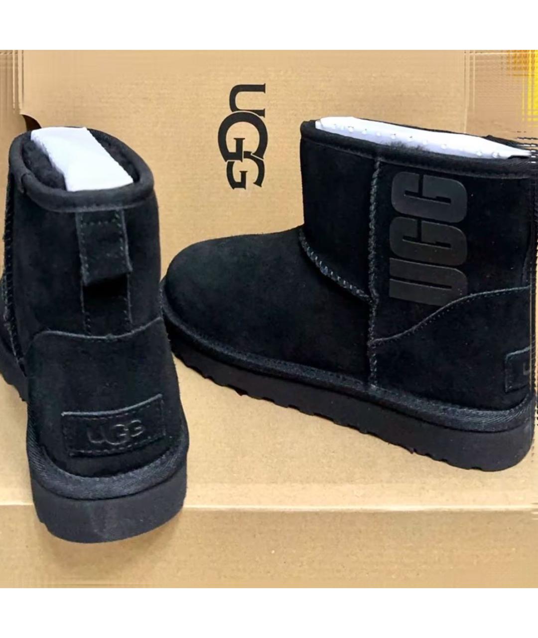 UGG AUSTRALIA Черные замшевые ботинки, фото 7