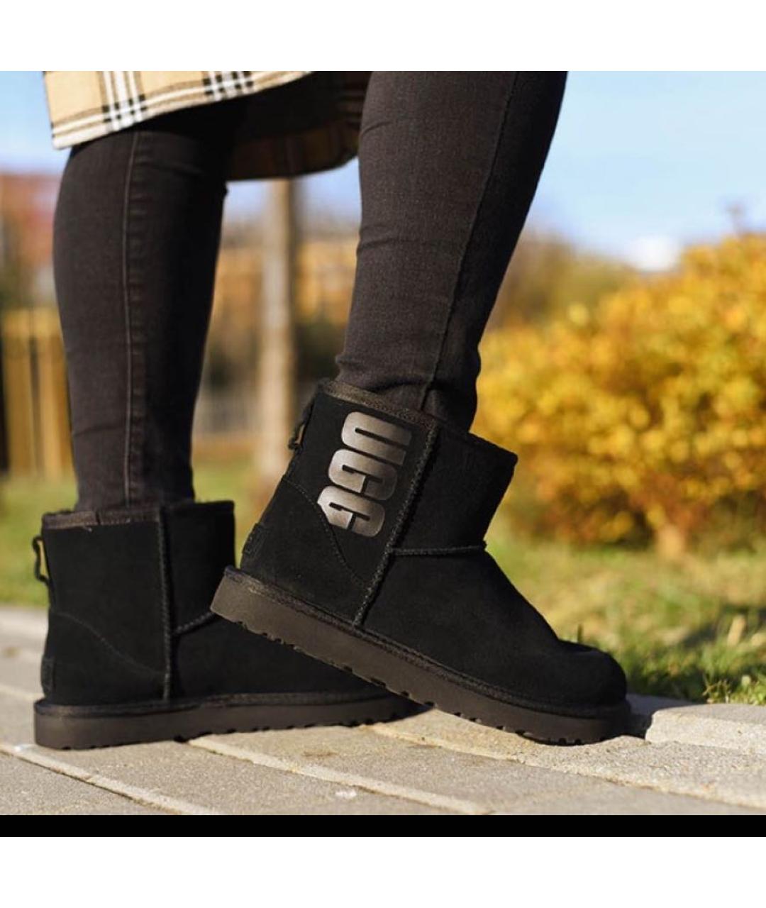 UGG AUSTRALIA Черные замшевые ботинки, фото 6