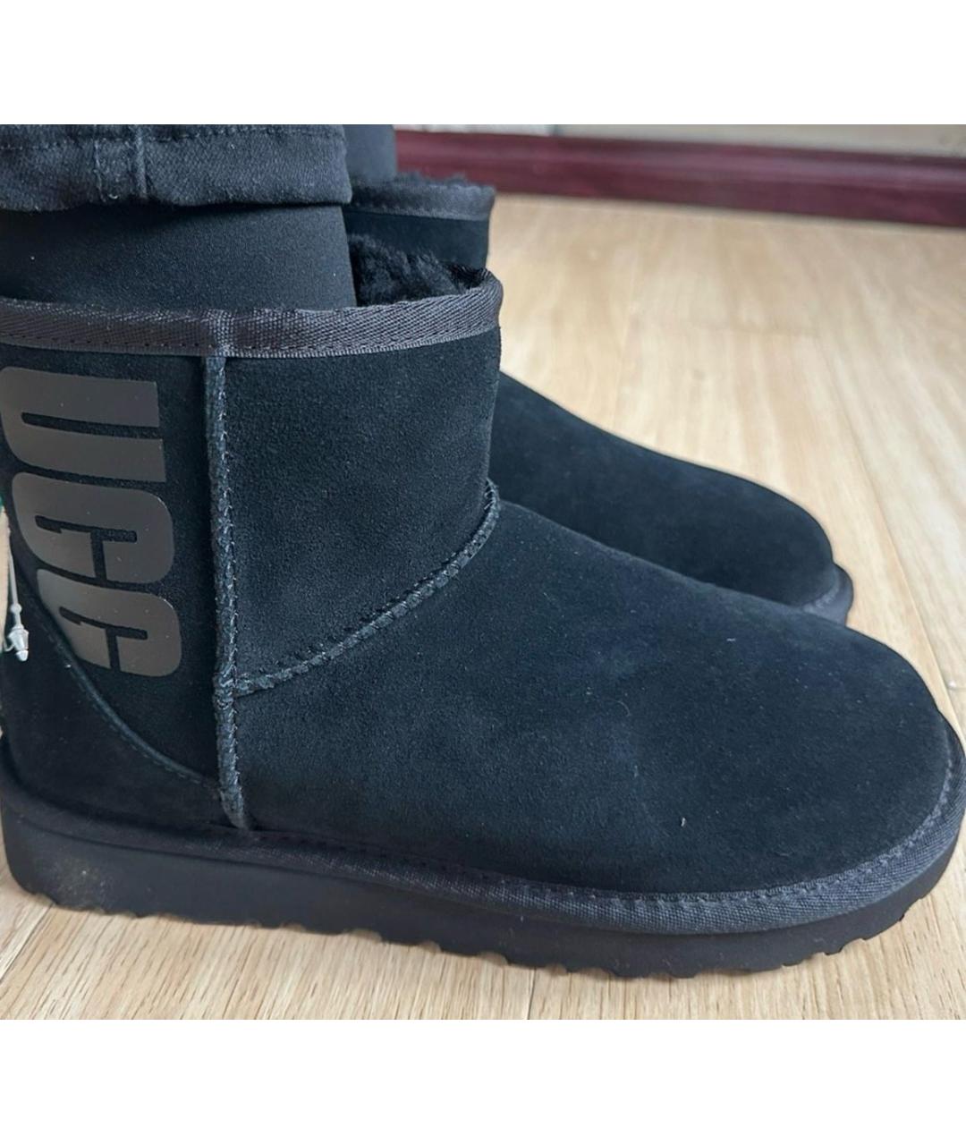 UGG AUSTRALIA Черные замшевые ботинки, фото 8