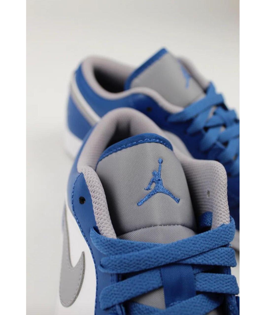 NIKE Синие кожаные низкие кроссовки / кеды, фото 5