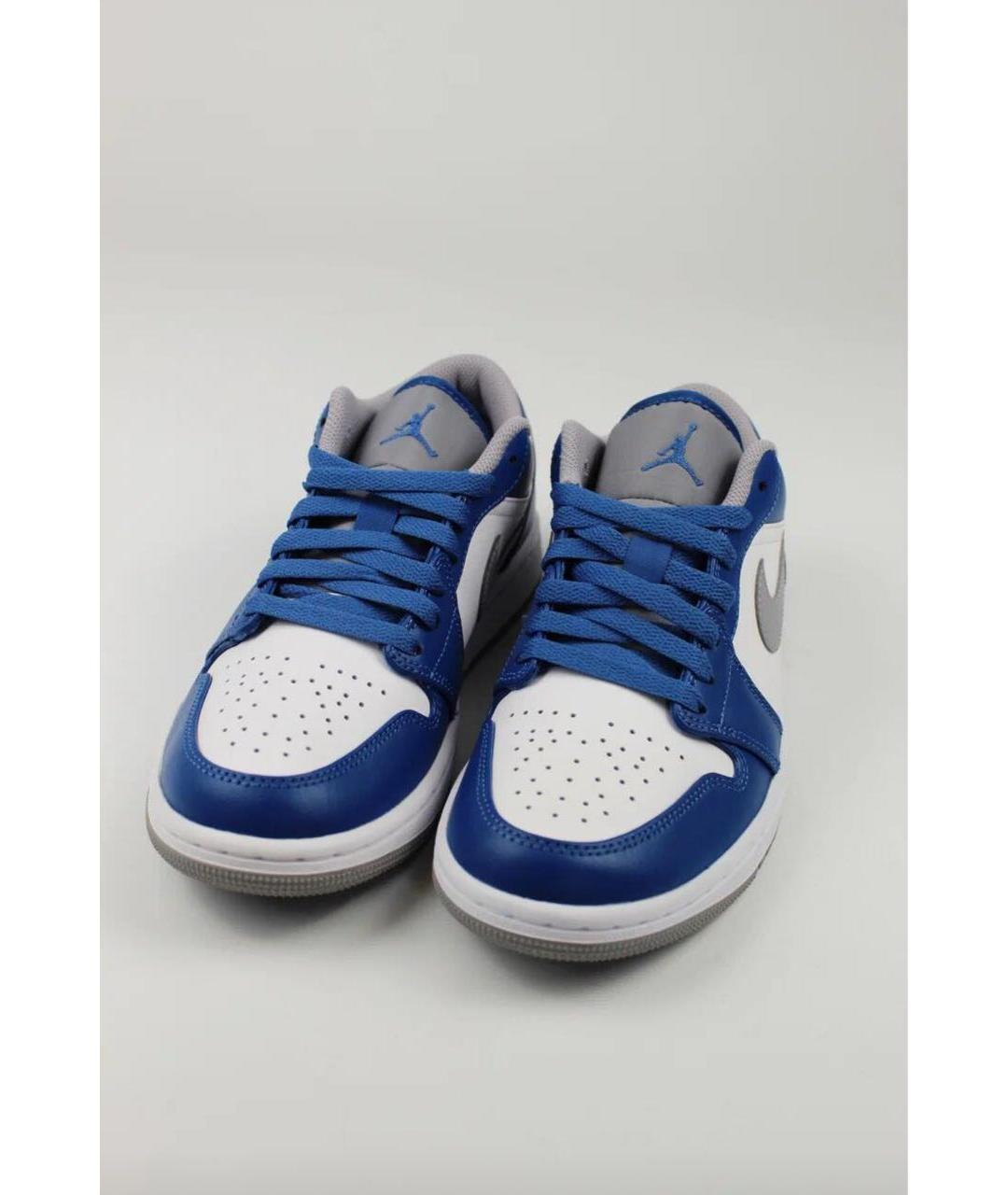 NIKE Синие кожаные низкие кроссовки / кеды, фото 2