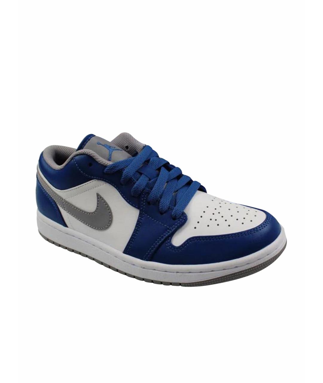 NIKE Синие кожаные низкие кроссовки / кеды, фото 1